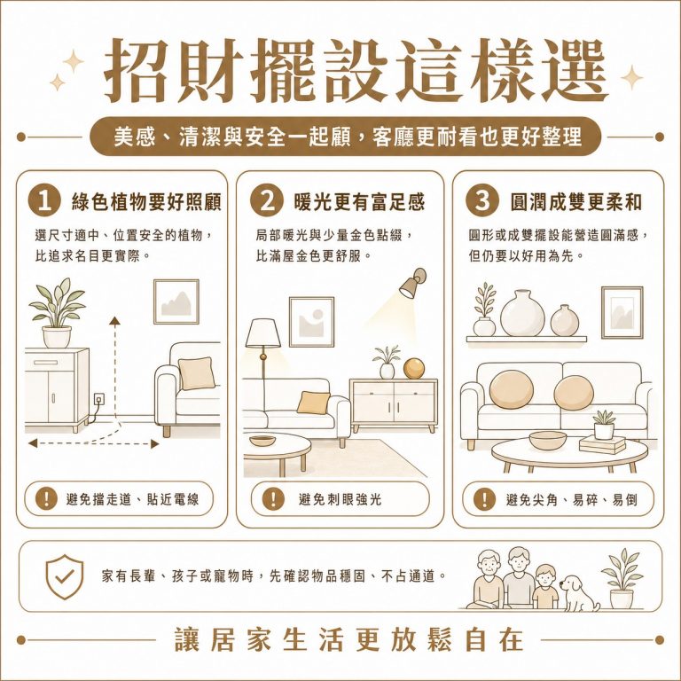 大漢家具提醒，招財小物雖然重要，但仍要以好用、好整理、好照顧為優先
