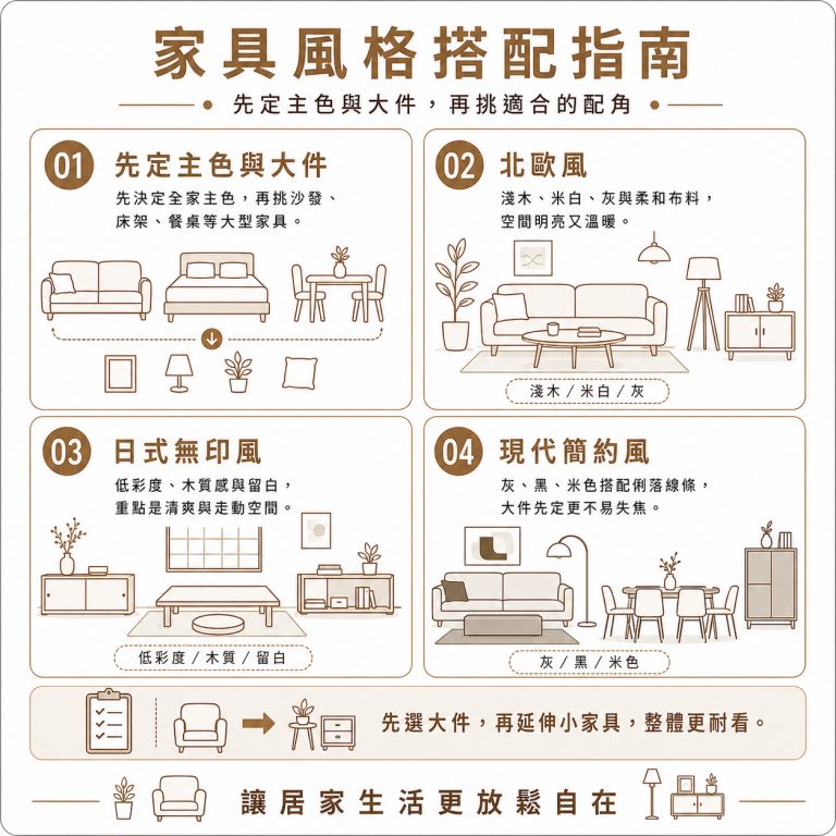 大漢家具提醒,不同家具風格配置可以參考這些方式