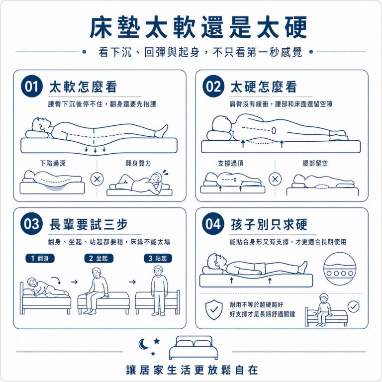 大漢家具提醒,體重較重者不一定要睡硬床或軟床,可以在試躺時這樣測試