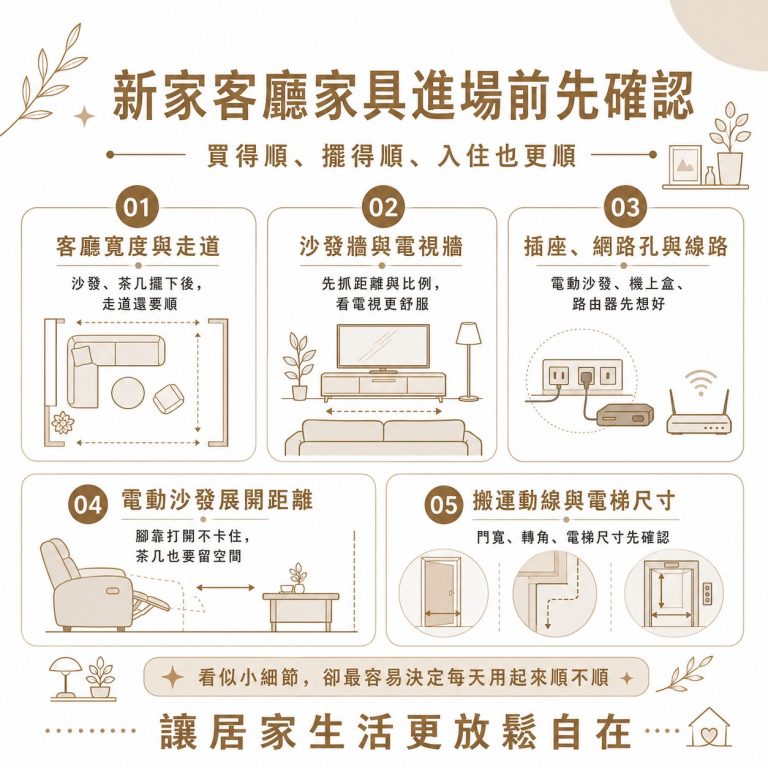 大漢家具提醒,新家家具進場前一定要先確認這五件事