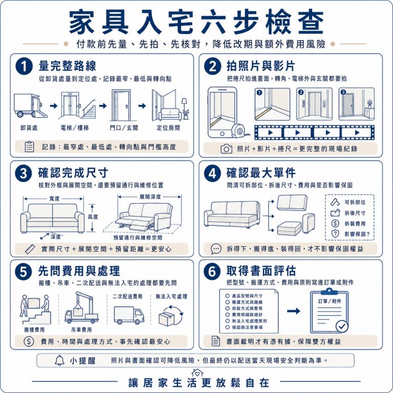 大漢家具提醒，家具入宅時可以按照這六步確認