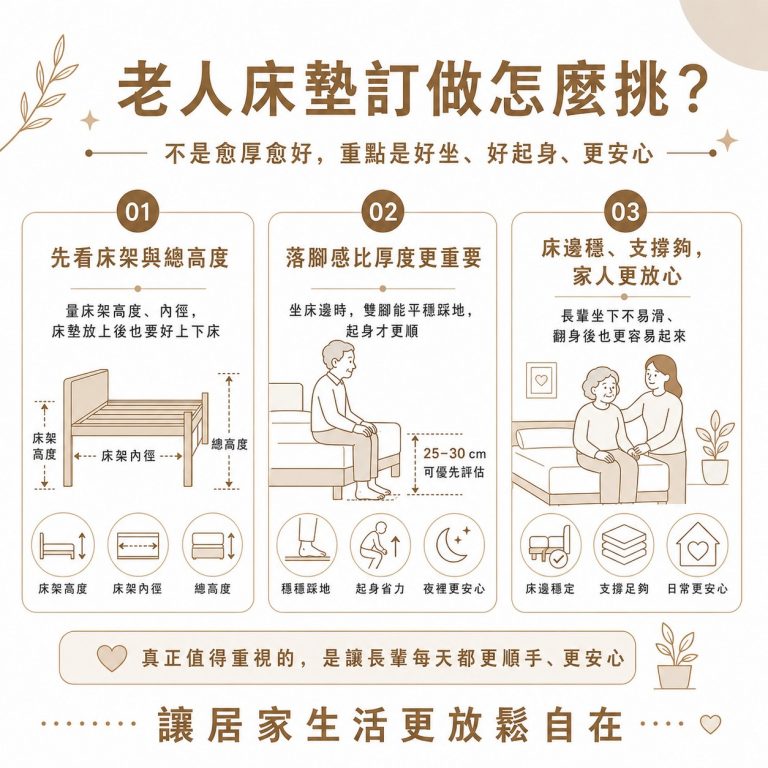 大漢家具提醒,訂做老人床墊,重要的是高度、支撐度