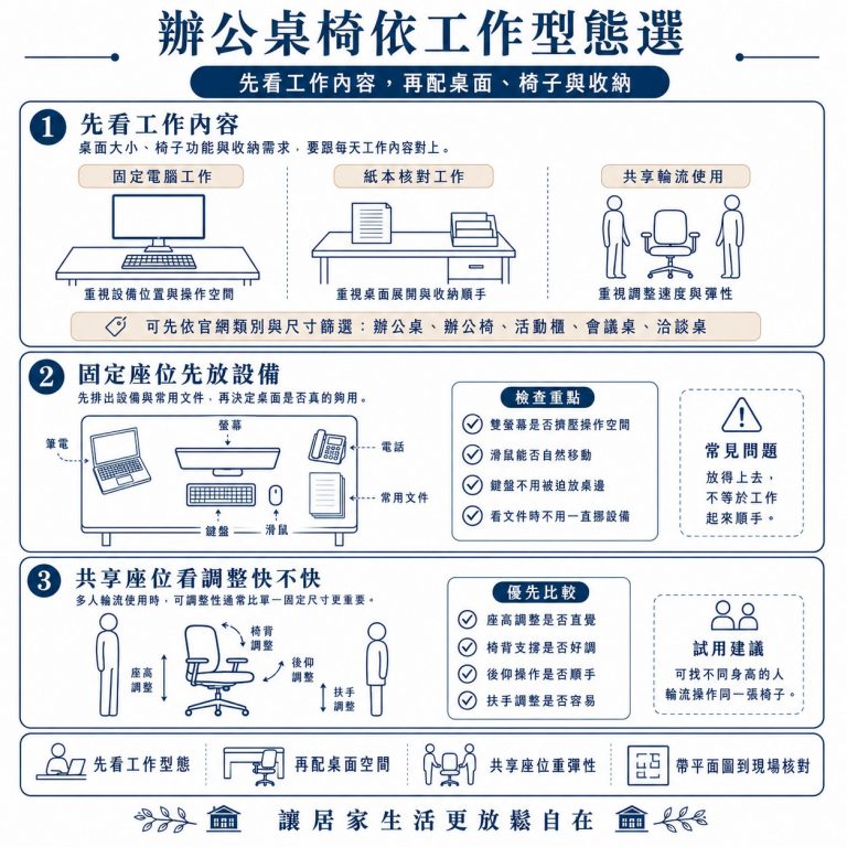 大漢家具提醒,辦公桌椅要以不同工作型態選擇適合的產品