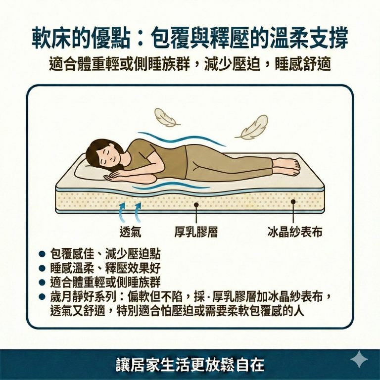 睡軟床主要有這幾個優點,有需求的人可以考慮大漢家具的歲月靜好系列