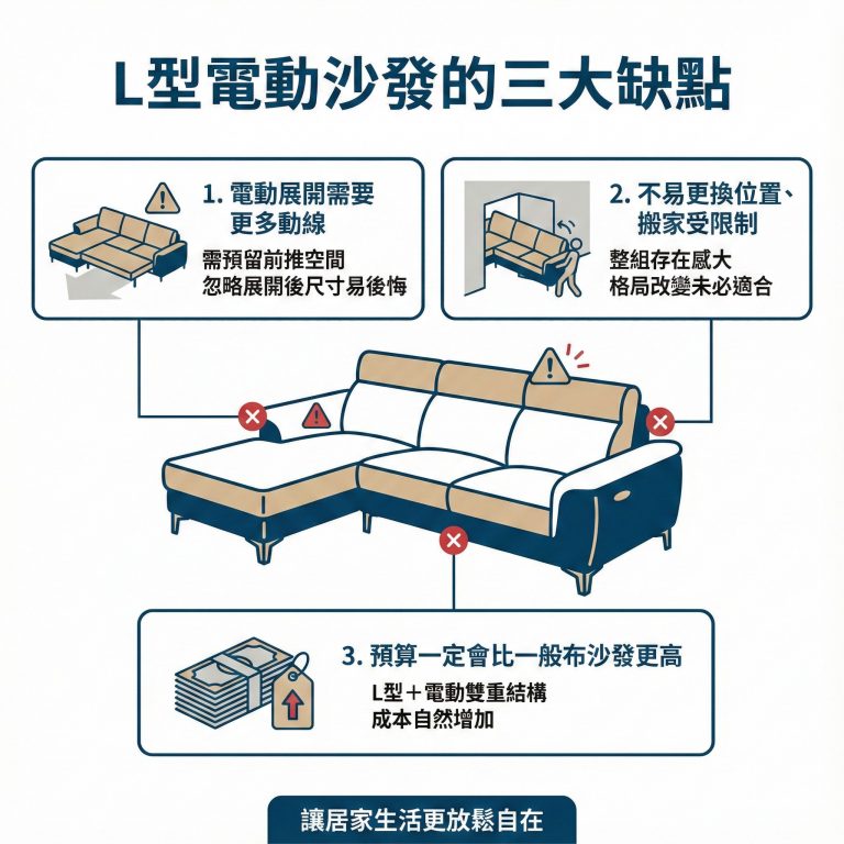 L型電動沙發主要有這三個缺點,在購買時可以先考慮