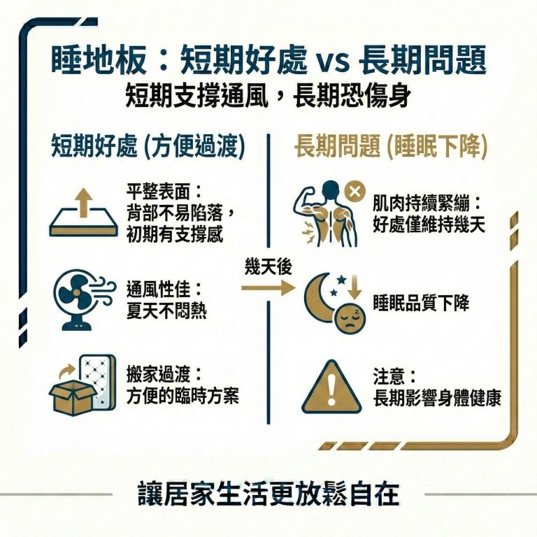 睡地板雖然真的有好處,但只能維持幾天