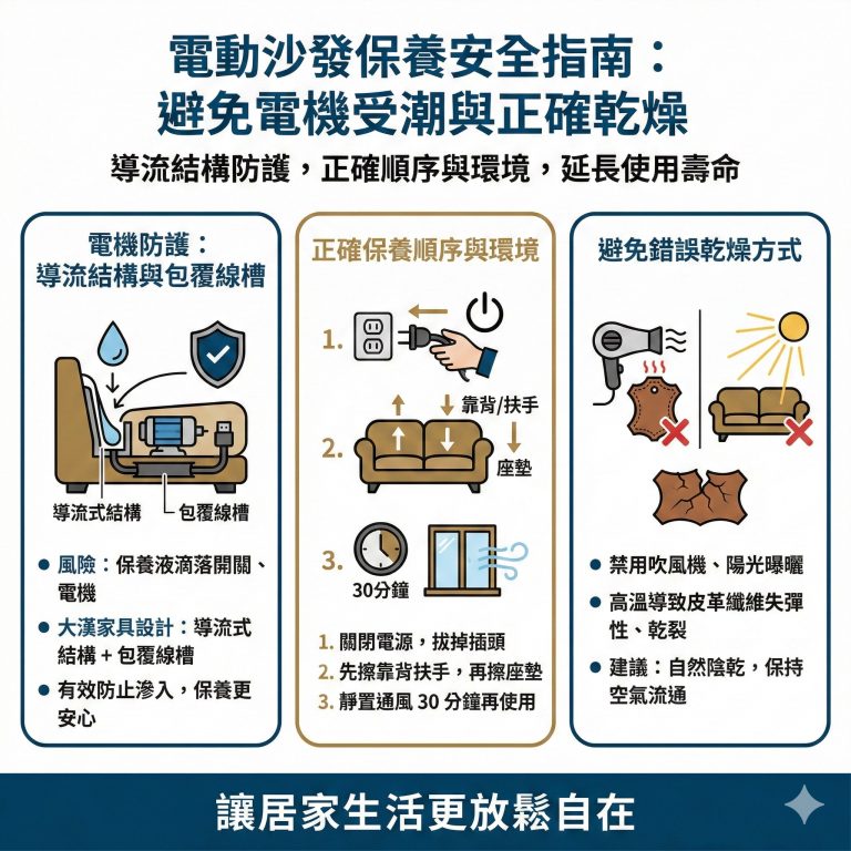 電動沙發還是電器，所以在保養時要注意這三件事，才不會損壞電機結構