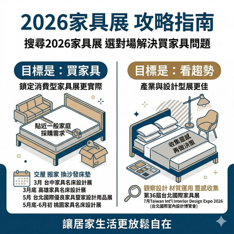 大漢家具提醒,買家具跟看設計趨勢,需要去不同的家具展