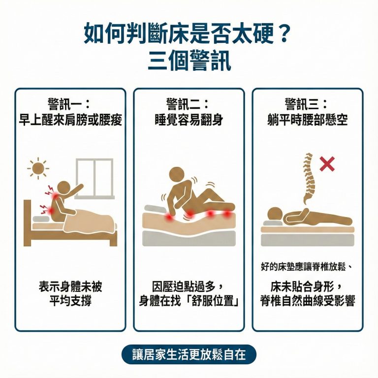 如果你出現這三種狀況，就代表床可能太硬了該換了！