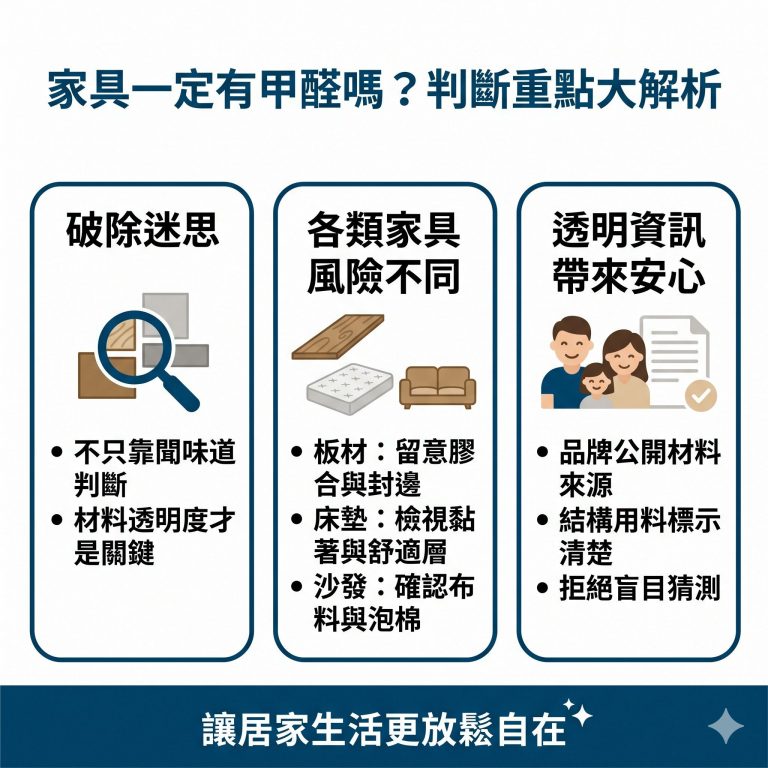 大漢家具強調,家具是不是有甲醛這個問題的答案,不能只用味道判斷,要看品牌整體公開資訊