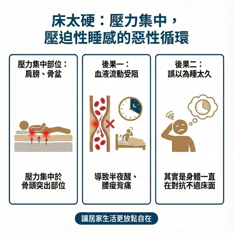 很多人,尤其是長輩,會覺得硬床睡起來才健康,但其實還是要看個人需求,如果純粹追求硬度,可能反而危害健康