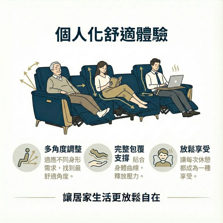 大漢家具的電動沙發能根據每個人的不同需求調整