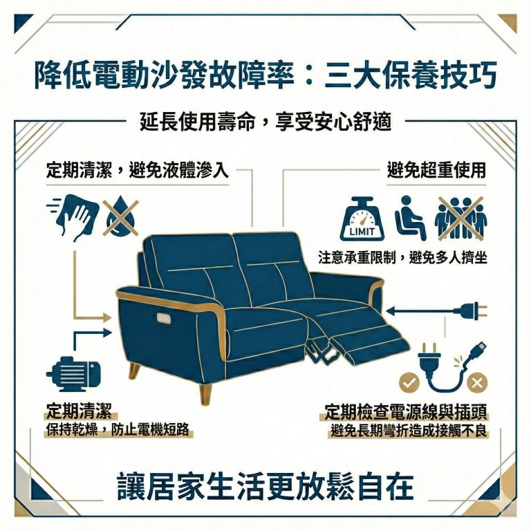 大漢家具提醒,想延長電動沙發壽命,應定期清潔,也要保持乾燥,避免電機短路