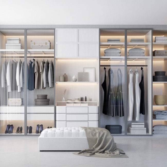 White,Luxury,Walk,In,Closet,Interior,With,Light,Frome,The